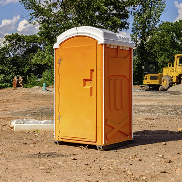how often are the portable restrooms cleaned and serviced during a rental period in Green River
